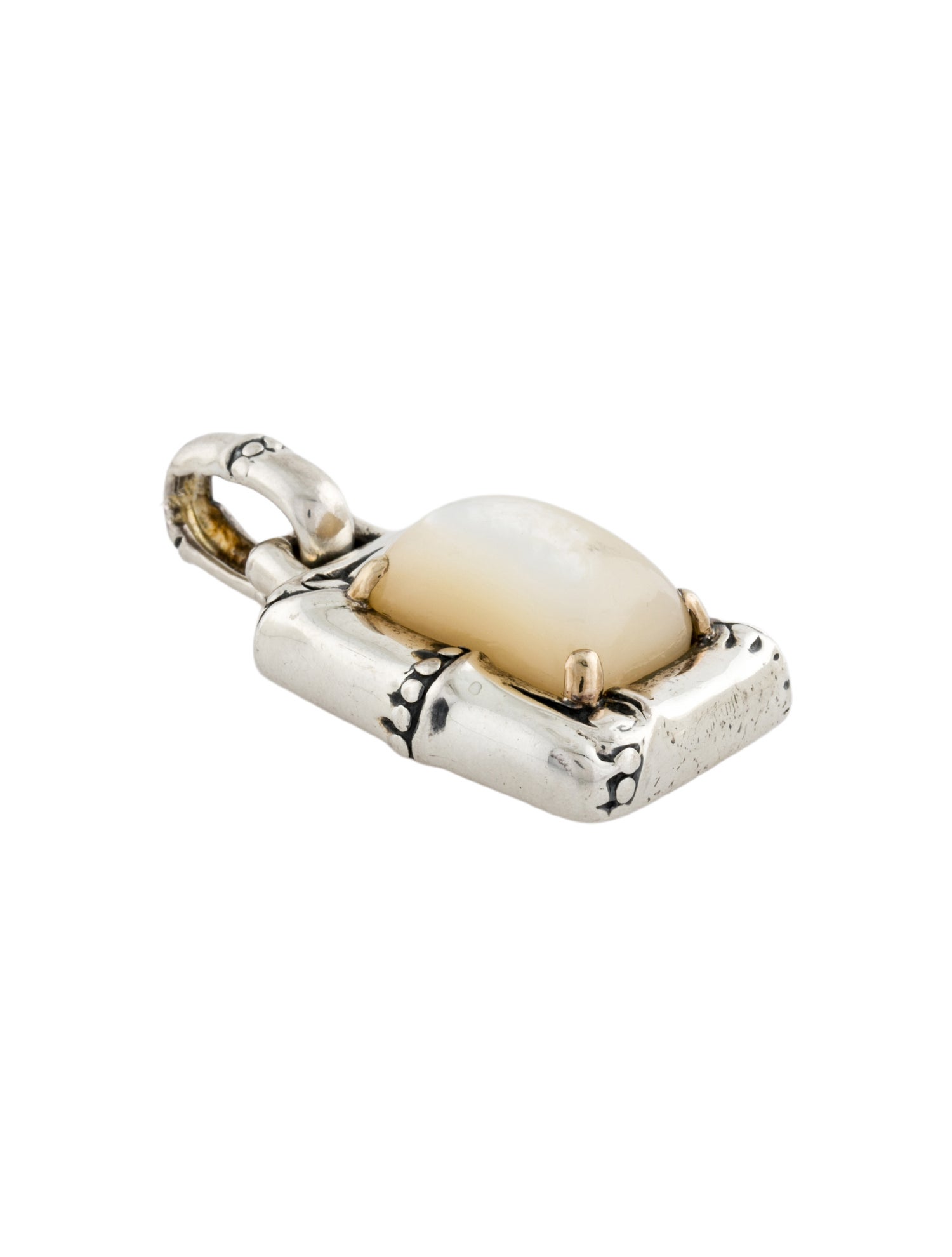 John Hardy Mother of Pearl Bamboo Pendant