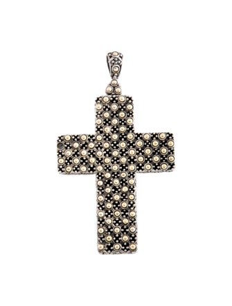 John Hardy Two-Tone Dot Ganesh Cross Pendant
