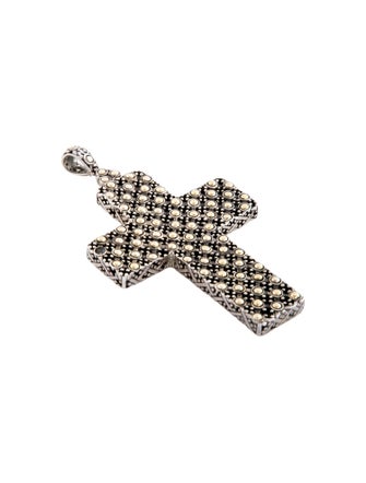 John Hardy Two-Tone Dot Ganesh Cross Pendant