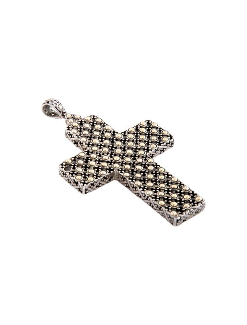 John Hardy Two-Tone Dot Ganesh Cross Pendant