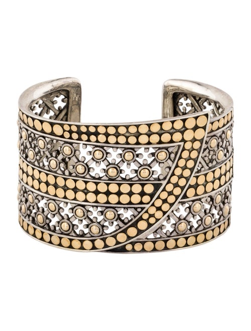 John Hardy Two-Tone Jaisalmer Dot Kick Cuff Bracelet