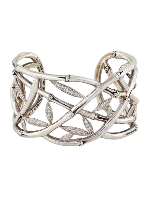 John Hardy Diamond Bamboo Cuff