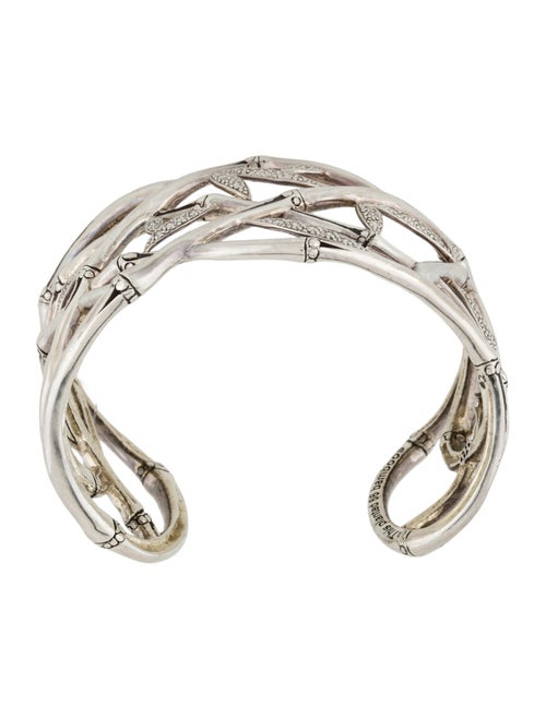 John Hardy Diamond Bamboo Cuff