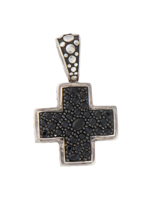 John Hardy Sapphire Dot Cross Pendant