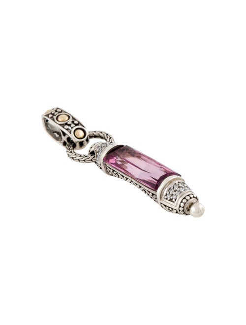 John Hardy Coated Topaz & Diamond Pendant