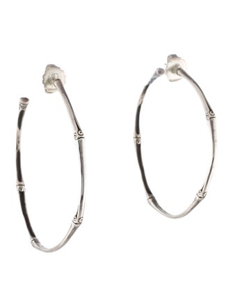 John Hardy Bamboo Large Hoop Earrings