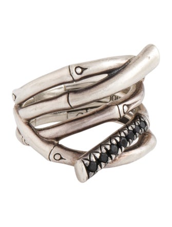 John Hardy Black Sapphire Bamboo Multi Row Ring