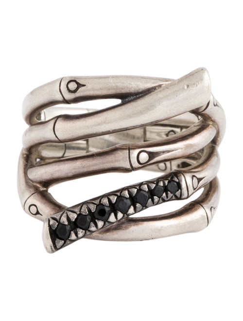 John Hardy Black Sapphire Bamboo Multi Row Ring