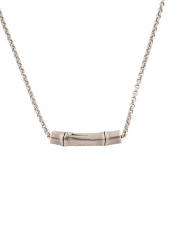 John Hardy Bamboo Shaped Slider Pendant Necklace