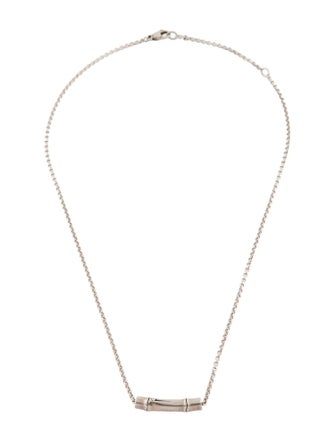 John Hardy Bamboo Shaped Slider Pendant Necklace