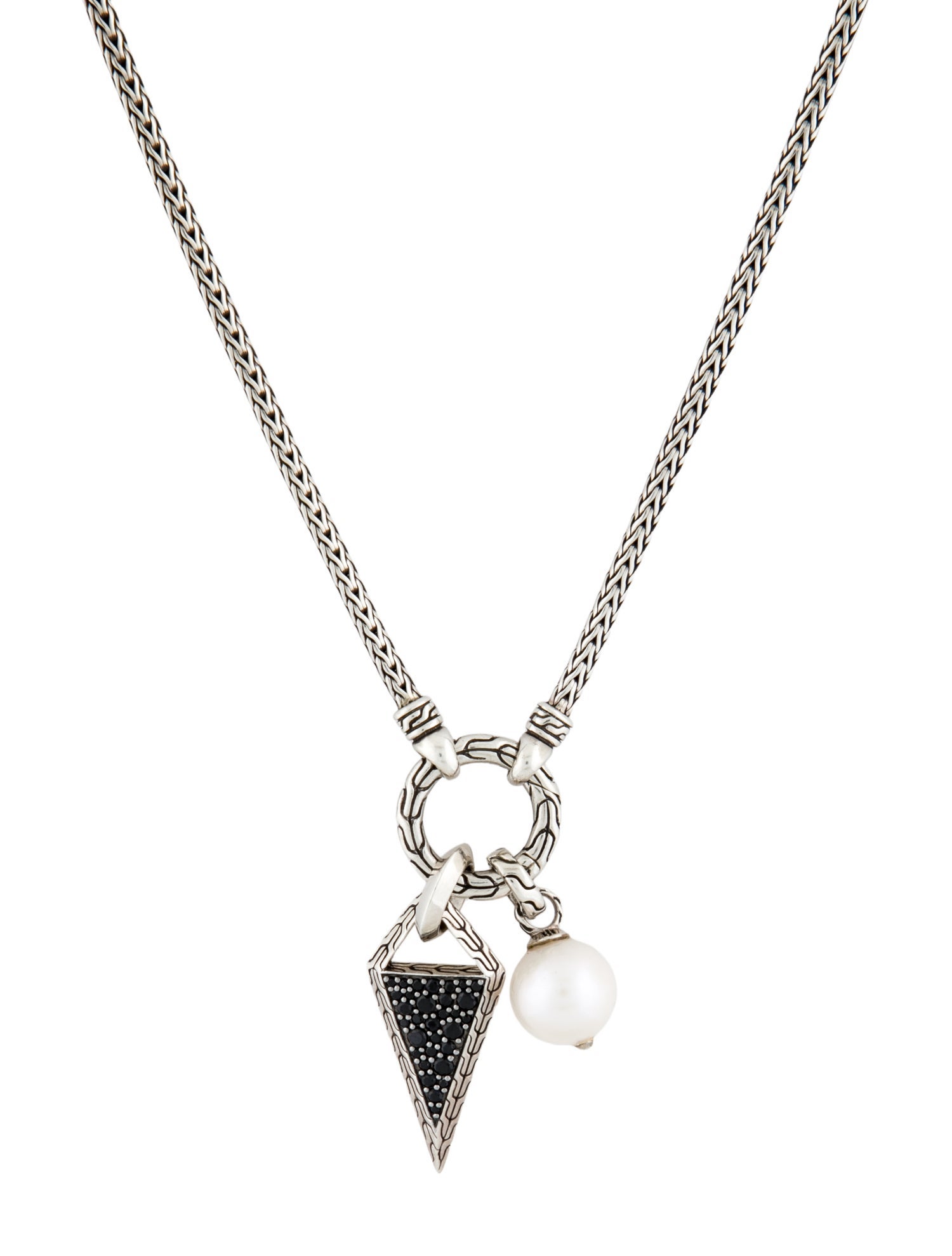 John Hardy Sapphire, Spinel & Pearl Classic Chain Tiga Amulet Necklace