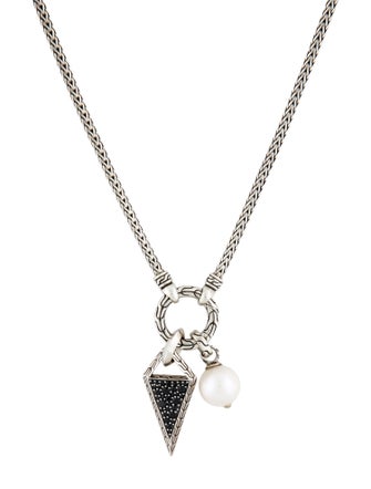 John Hardy Sapphire, Spinel & Pearl Classic Chain Tiga Amulet Necklace