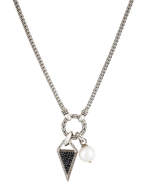 John Hardy Sapphire, Spinel & Pearl Classic Chain Tiga Amulet Necklace