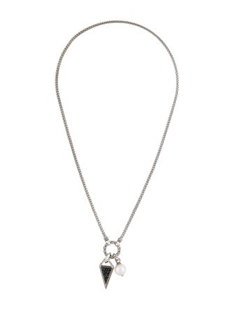 John Hardy Sapphire, Spinel & Pearl Classic Chain Tiga Amulet Necklace
