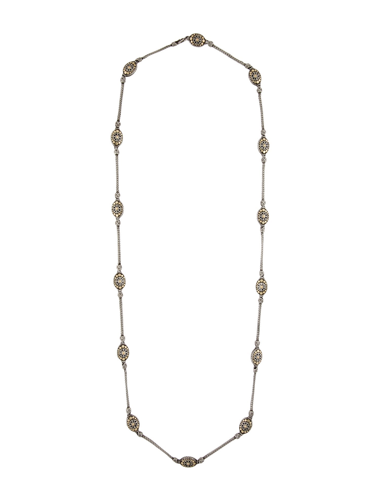 John Hardy Two-Tone Jaisalmer Oval Station Necklace