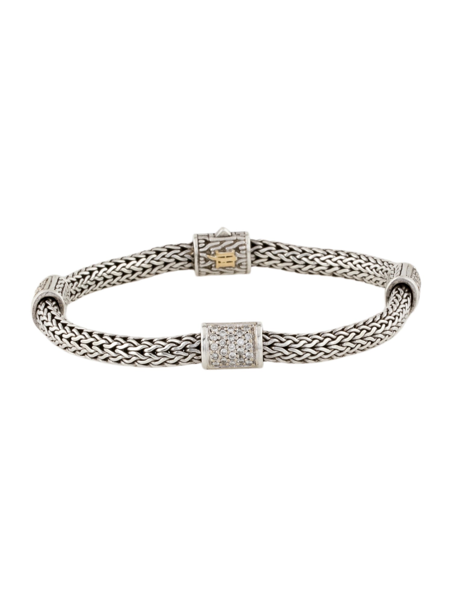 John Hardy Diamond Station Icon Bracelet