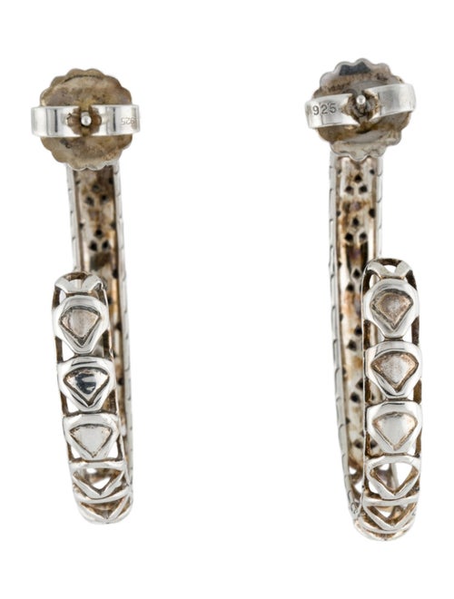 John Hardy Black Sapphire Naga Lava Hoop Earrings