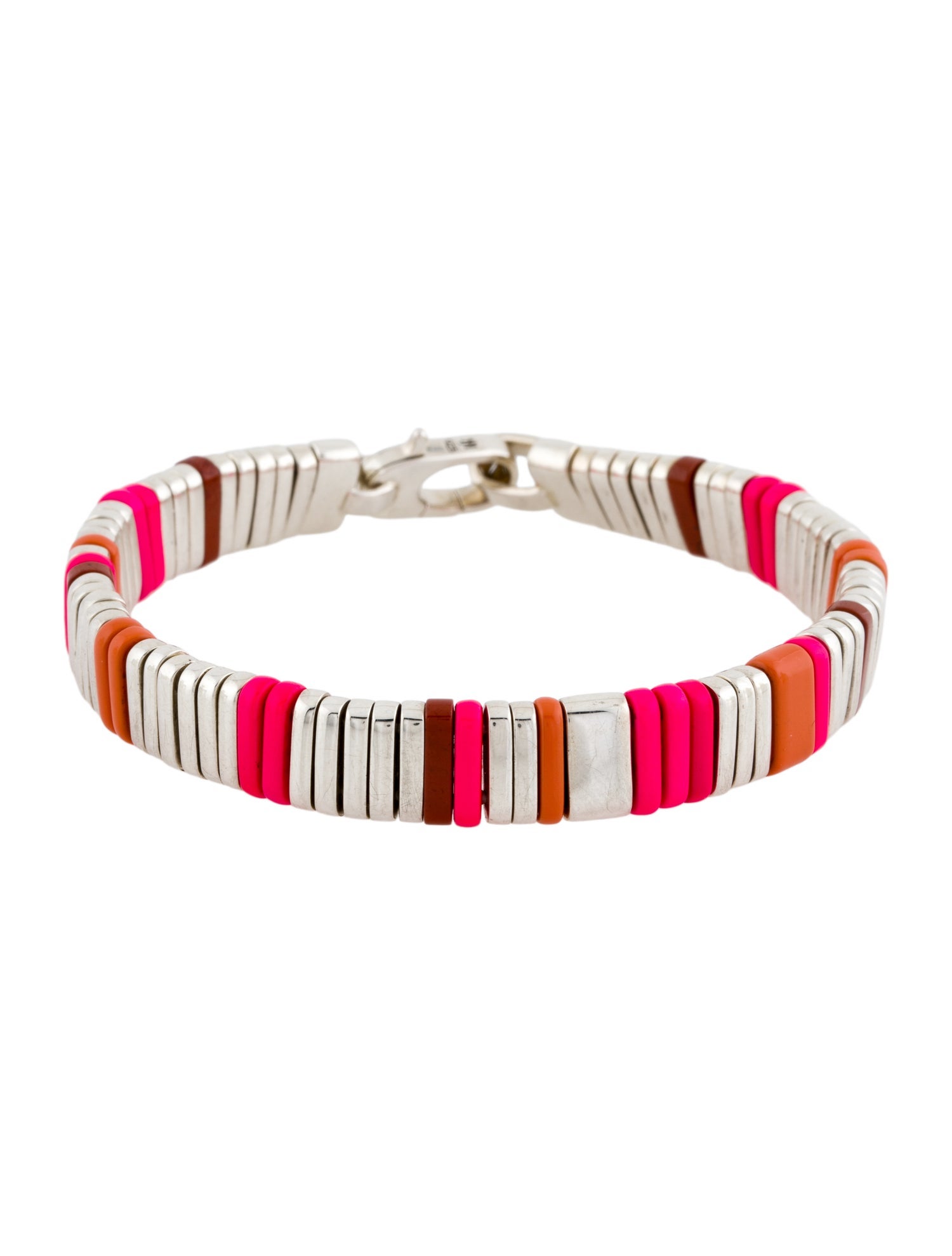 John Hardy Red Jasper & Enamel Colorblock Bracelet