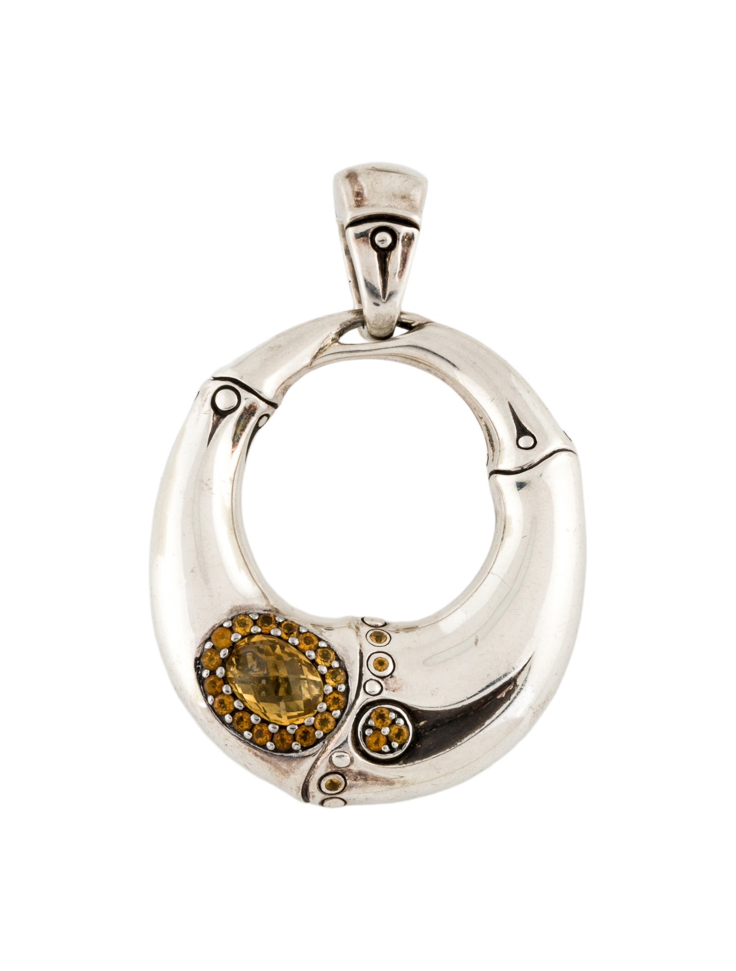 John Hardy Citrine Batu Bamboo Pendant