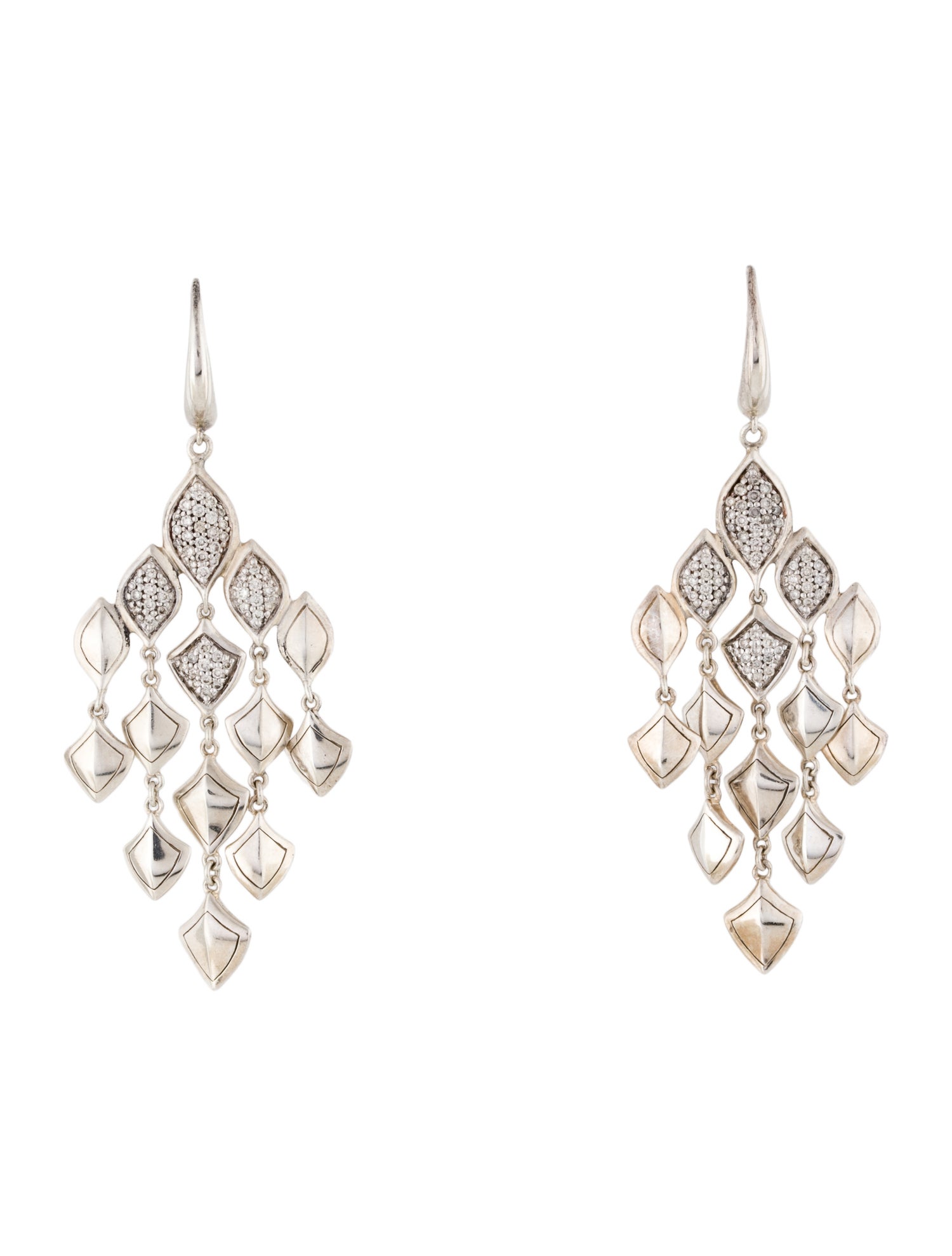 John Hardy Diamond Legends Naga Chandelier Earrings