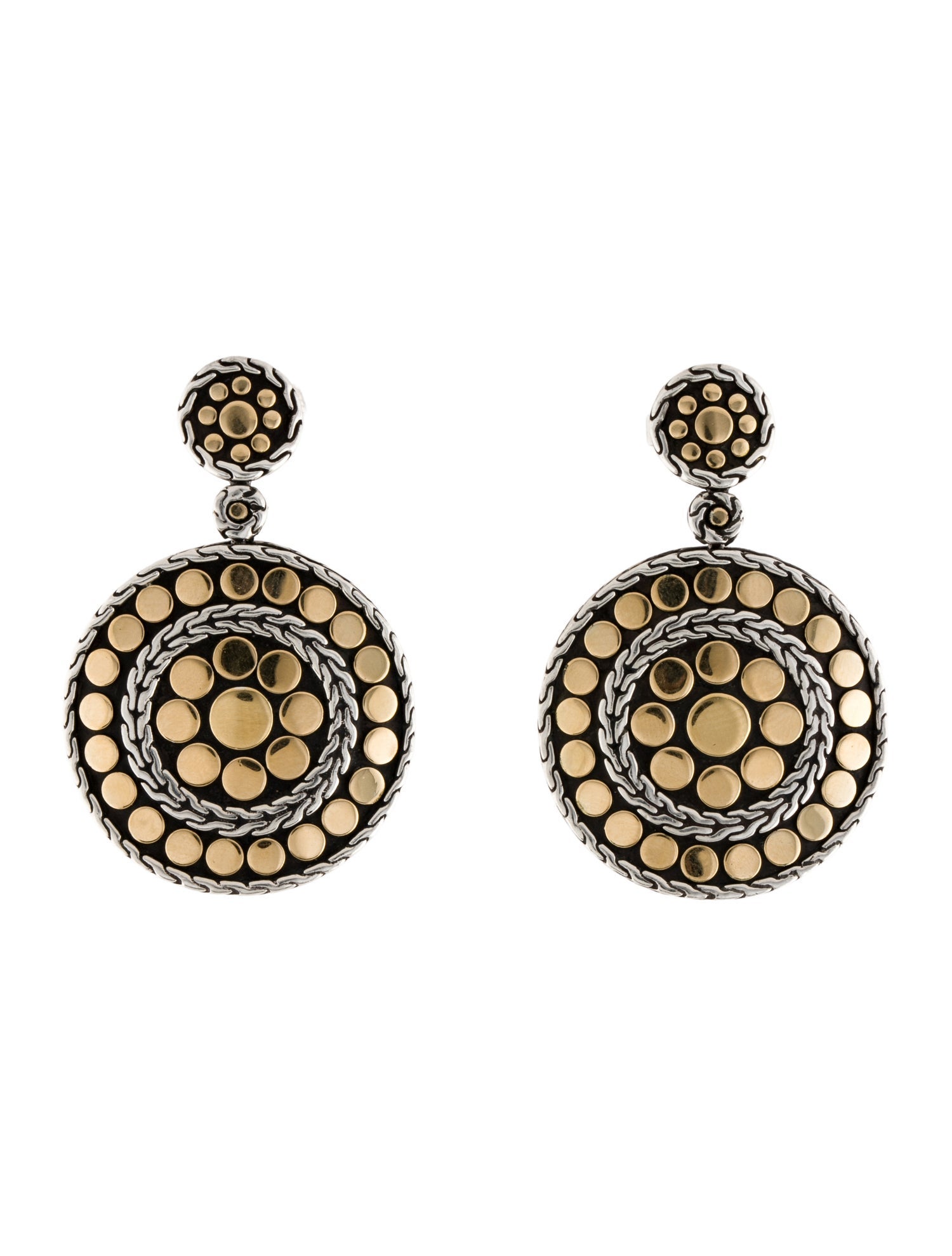 John Hardy Two-Tone Dot Nuansa Drop Earrings