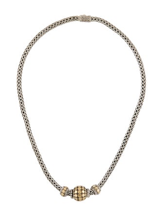 John Hardy Two-Tone Palu Dot Ball Pendant Necklace