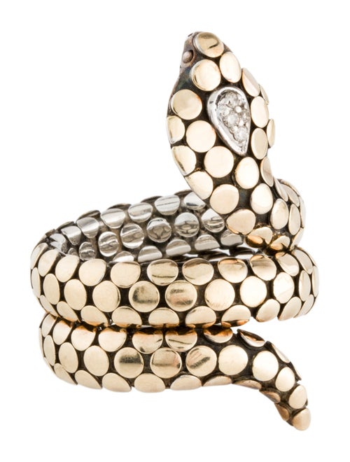 John Hardy Diamond Cobra Coil Ring
