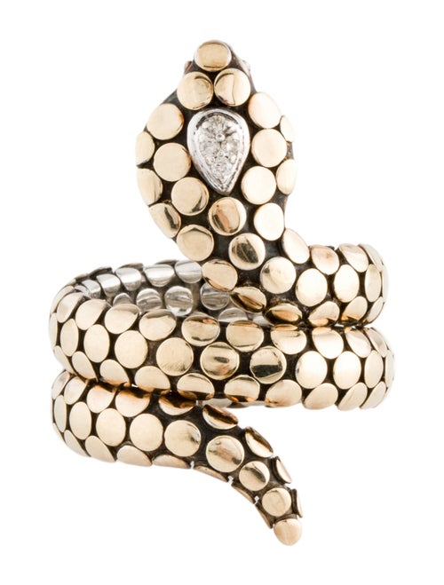 John Hardy Diamond Cobra Coil Ring