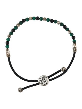 John Hardy Onyx & Malachite Bolo Bracelet