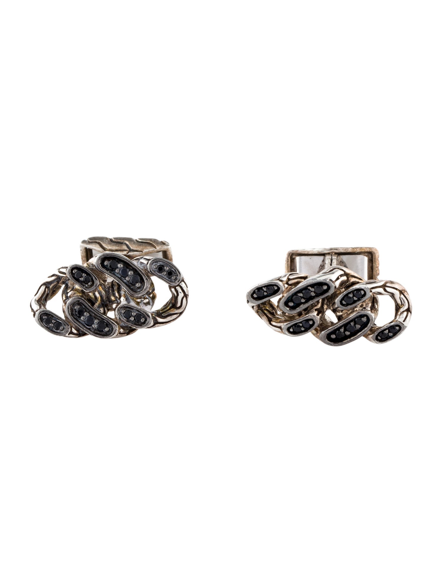 John Hardy Black Sapphire Link Cufflinks