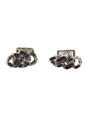 John Hardy Black Sapphire Link Cufflinks