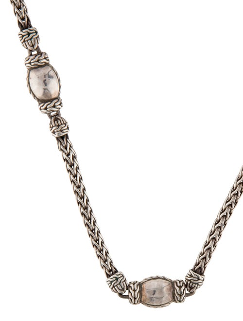 John Hardy Hammered Palu Station Chain Necklace