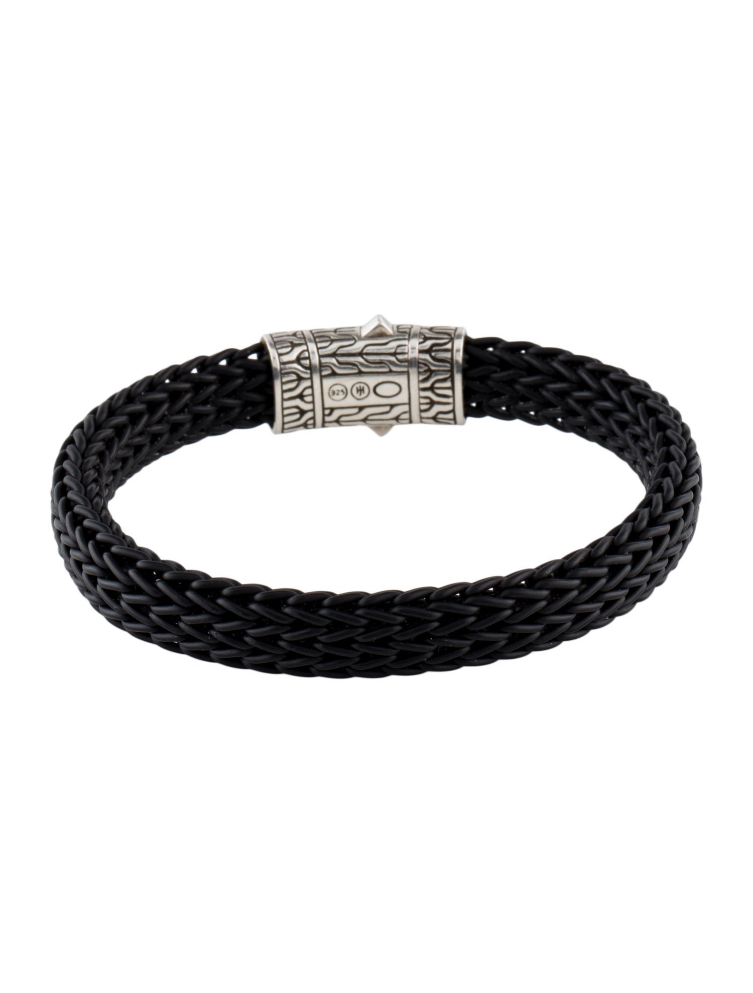 John Hardy Icon Woven Rubber Link Bracelet