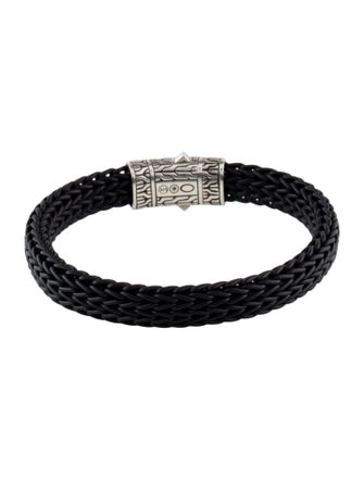 John Hardy Icon Woven Rubber Link Bracelet