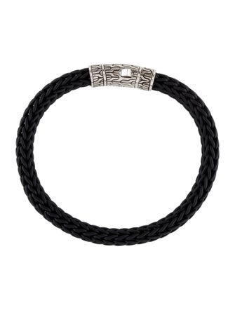 John Hardy Icon Woven Rubber Link Bracelet