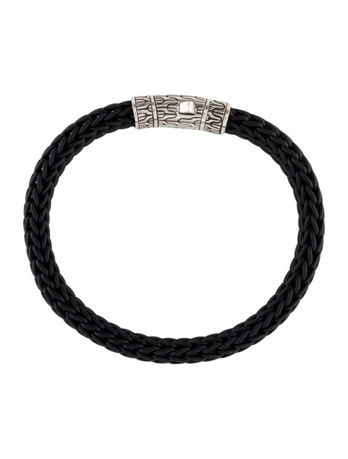 John Hardy Icon Woven Rubber Link Bracelet