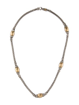 John Hardy Two-Tone Palu Dot Hammered Station Necklace