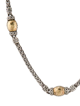 John Hardy Two-Tone Palu Dot Hammered Station Necklace