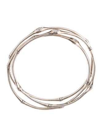 John Hardy Topaz Bamboo Cuff Bracelet Sets