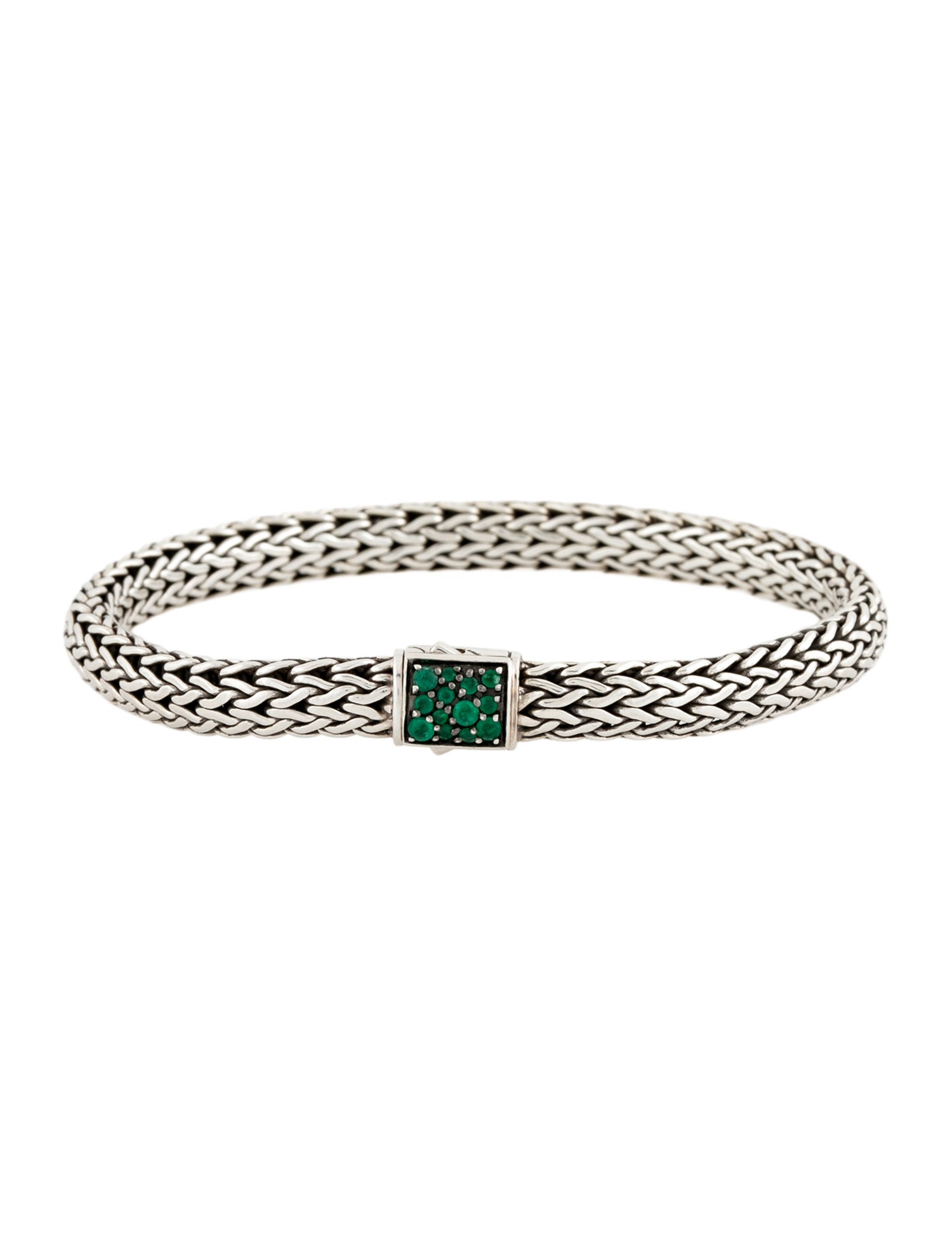 John Hardy Sapphire & Emerald Reversible Icon Link Bracelet
