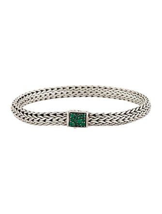 John Hardy Sapphire & Emerald Reversible Icon Link Bracelet