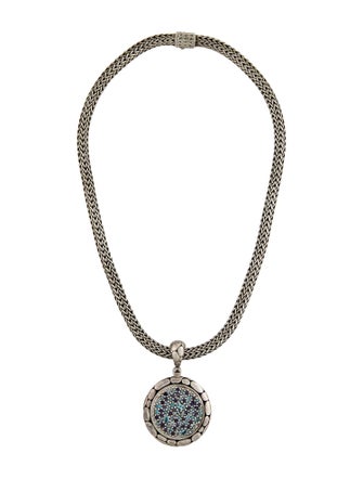 John Hardy Kali Lava Topaz, Aquamarine & Iolite Pendant Necklace