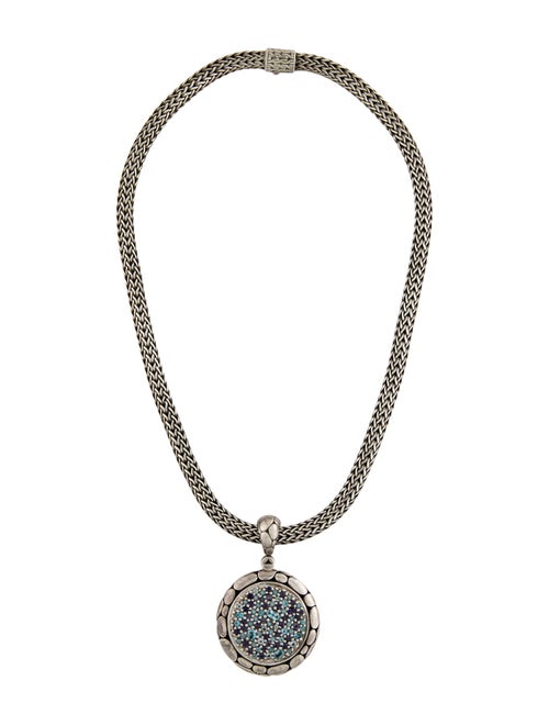 John Hardy Kali Lava Topaz, Aquamarine & Iolite Pendant Necklace
