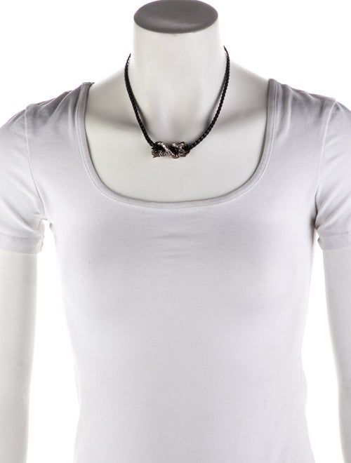 John Hardy Naga Dragon Leather Pendant Necklace