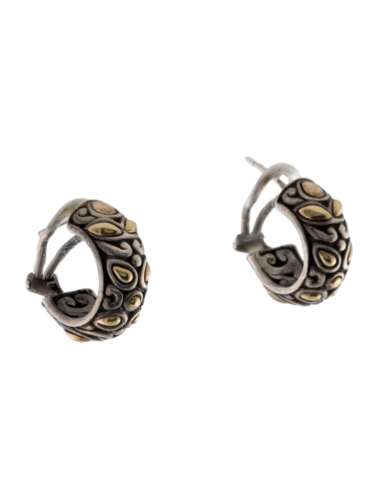 John Hardy Two-Tone Batu Huggie Hoop Earrings