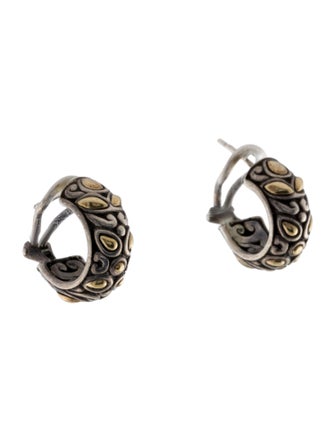 John Hardy Two-Tone Batu Huggie Hoop Earrings
