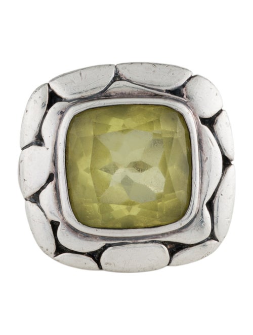 John Hardy Quartz Kali Lava Square Ring