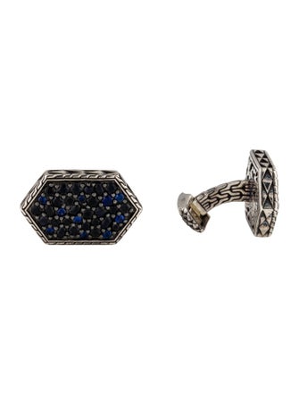 John Hardy Sapphire Naga Hexagonal Cufflinks