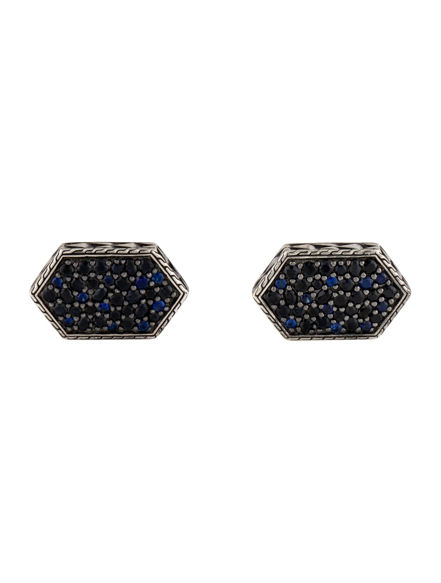 John Hardy Sapphire Naga Hexagonal Cufflinks