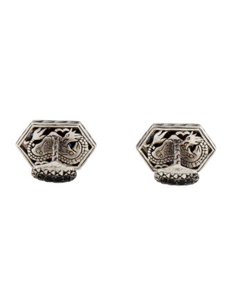 John Hardy Sapphire Naga Hexagonal Cufflinks